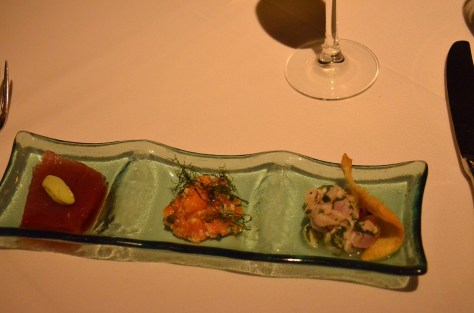 Pacific Crudo Trio - Ahi Tuna, Arctic Char, Bluenose Bass