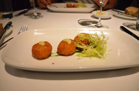 Dungeness Crab Cakes - served with Cruner Veltliner, Hiedler, Loss, Kamptal, Austria 2011