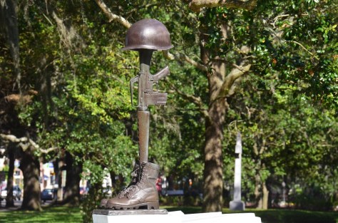Vietnam Memorial in one of the many squares 