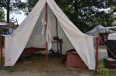 One of the tents in the army encampment