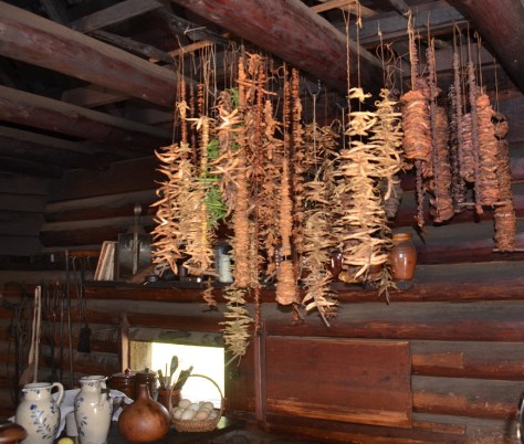 Drying fruit and vegetables in the farm smokehouse