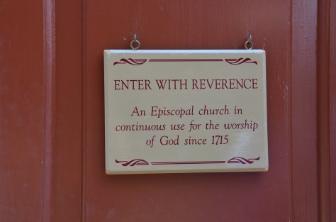 Sign on the Church Door