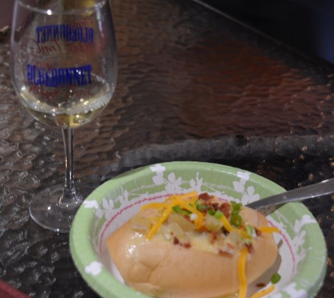 Potato soup to pair with the wine...yummy